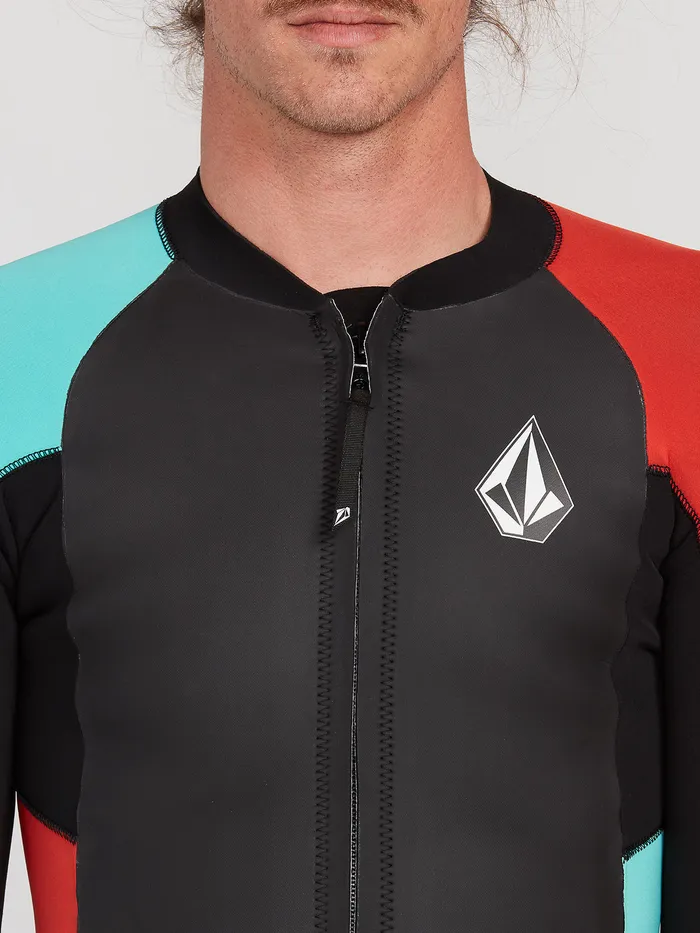 Volcom Rashguards Stone Zip Wetsuit Jacket 8211 Mysto Green Mysto Green 8211 Mens