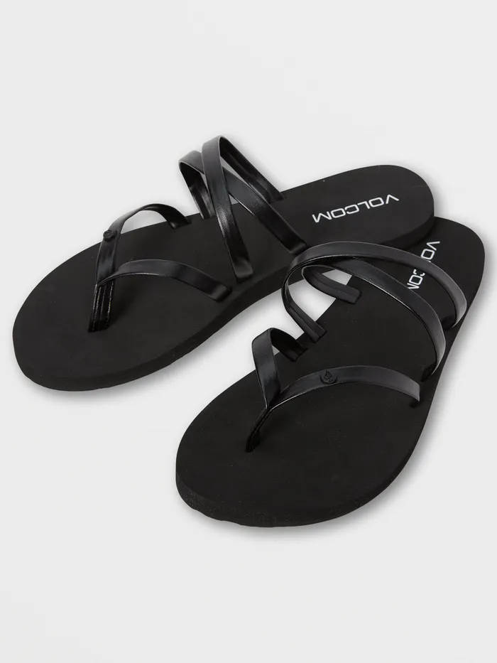 Volcom Sandals Easy Breezy Ii Sandal 8211 Black Out Black Out 8211 Womens