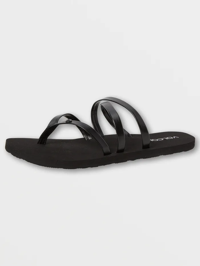 Volcom Sandals Easy Breezy Ii Sandal 8211 Black Out Black Out 8211 Womens
