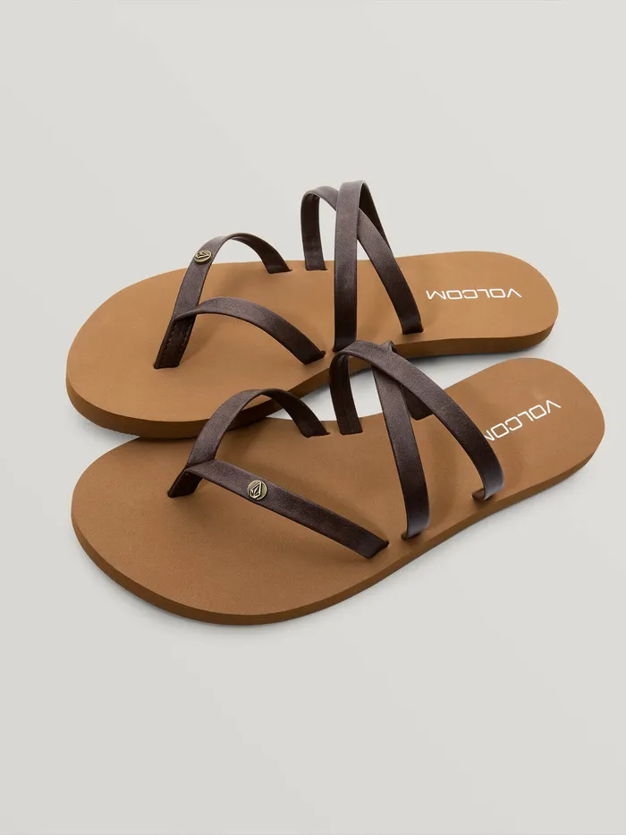 Volcom Sandals Easy Breezy Ii Sandal 8211 Brown Brown 8211 Womens