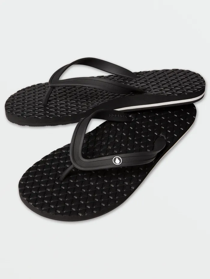 Volcom Sandals Eco Concourse Sandals 8211 Black Black 8211 Mens