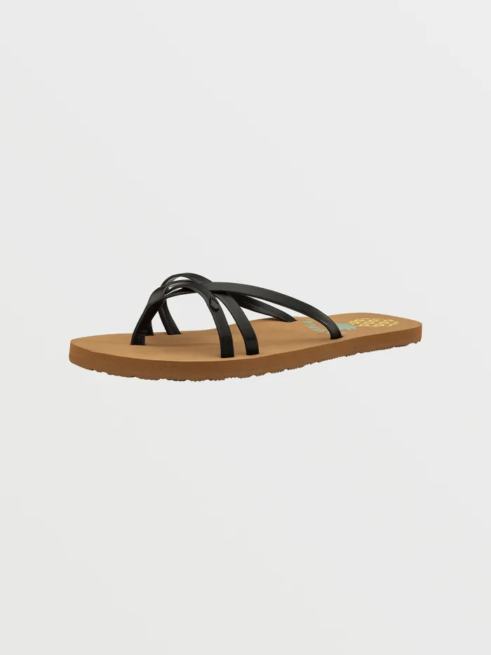Volcom Sandals Look Out Beach Hi 8211 Black Black 8211 Womens