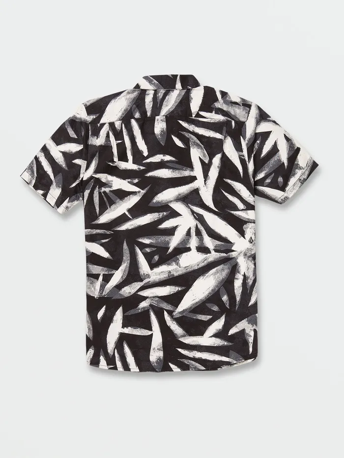Volcom Shirts and Flannels Echo Leaf Short Sleeve Shirt 8211 Black Black 8211 Mens