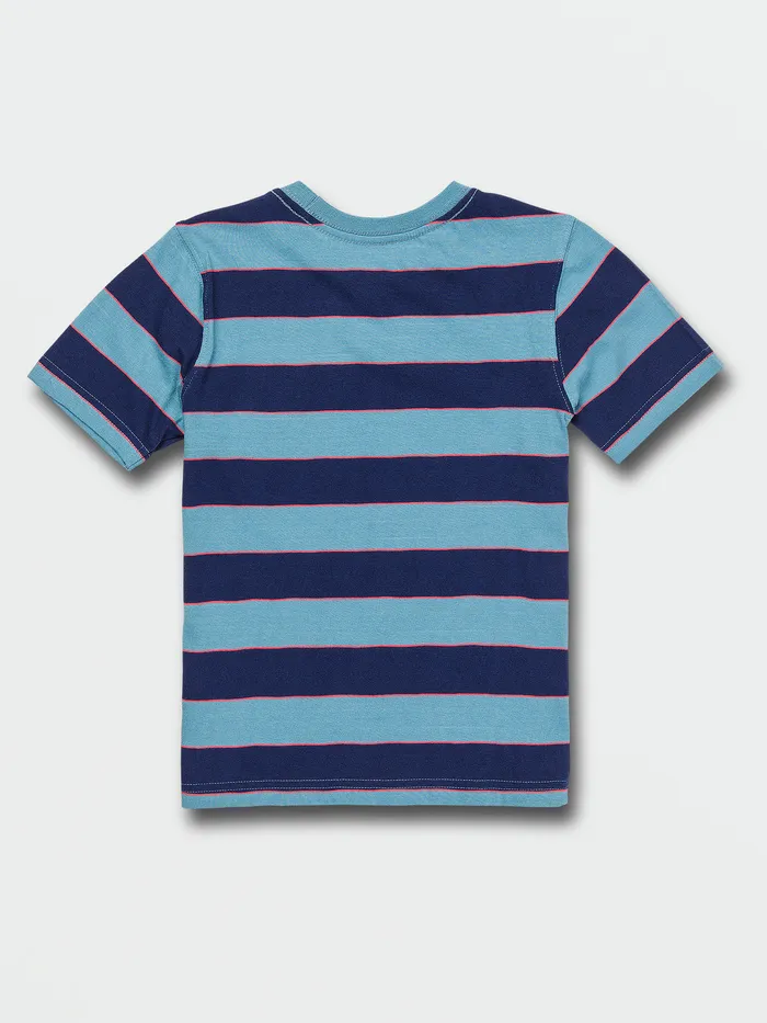 Volcom Shirts and Flannels Little Boys Maxer Stripe Crew Short Sleeve 8211 Blueprint Blueprint 8211 Boys