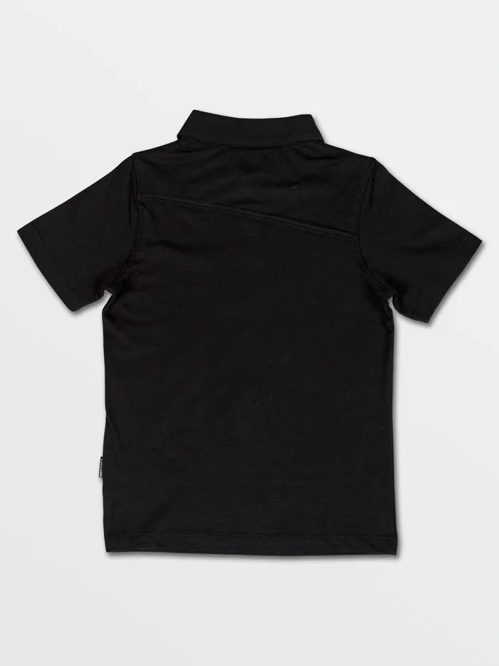 Volcom Shirts and Flannels Little Boys Wowzer Short Sleeve Polo 8211 Black Black 8211 Boys