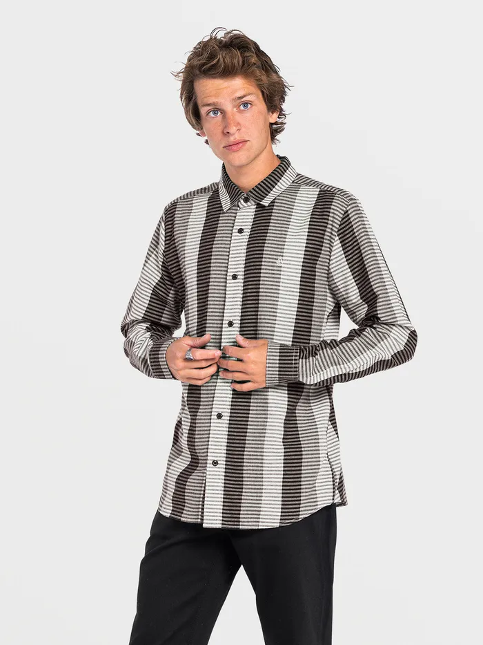 Volcom Shirts and Flannels Montie Long Sleeve 8211 Cloud Cloud 8211 Mens