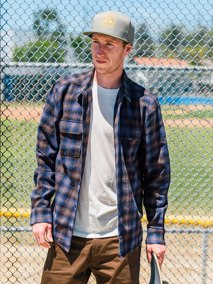 Volcom Shirts and Flannels Skate Vitals Grant Taylor Long Sleeve 8211 Navy Navy 8211 Mens Volcom Shirts and Flannels Skate Vitals Grant Taylor Long Sleeve 8211 Navy Navy 8211 Mens
