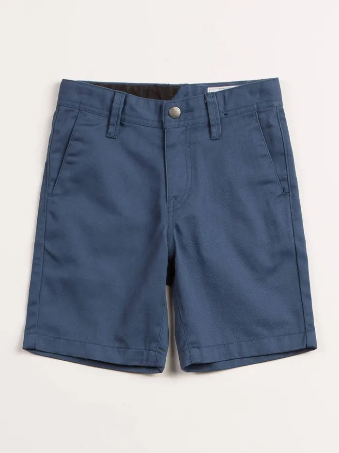Volcom Shorts Little Boys Frickin Chino Shorts Airforce Blue 8211 Boys