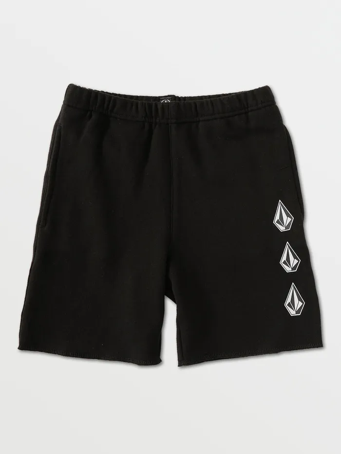 Volcom Shorts Little Boys Iconic Stone Fleece Shorts 8211 Black Black 8211 Boys