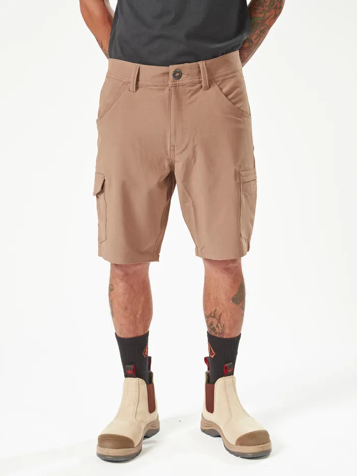 Volcom Shorts Volcom Workwear Slab Hybrid Shorts 8211 Brindle Brindle 8211 Mens