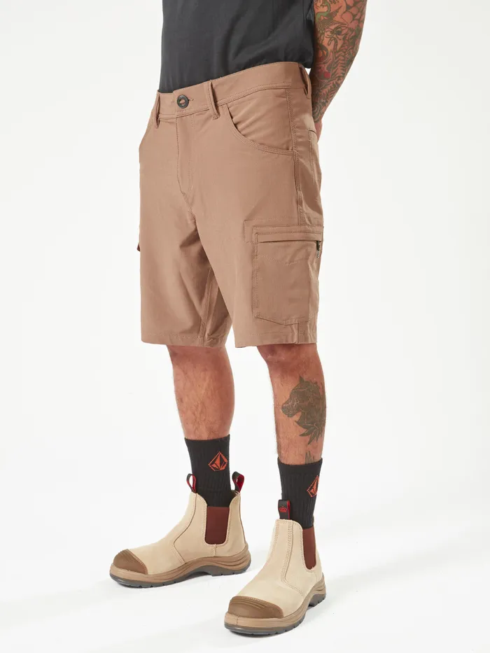 Volcom Shorts Volcom Workwear Slab Hybrid Shorts 8211 Brindle Brindle 8211 Mens