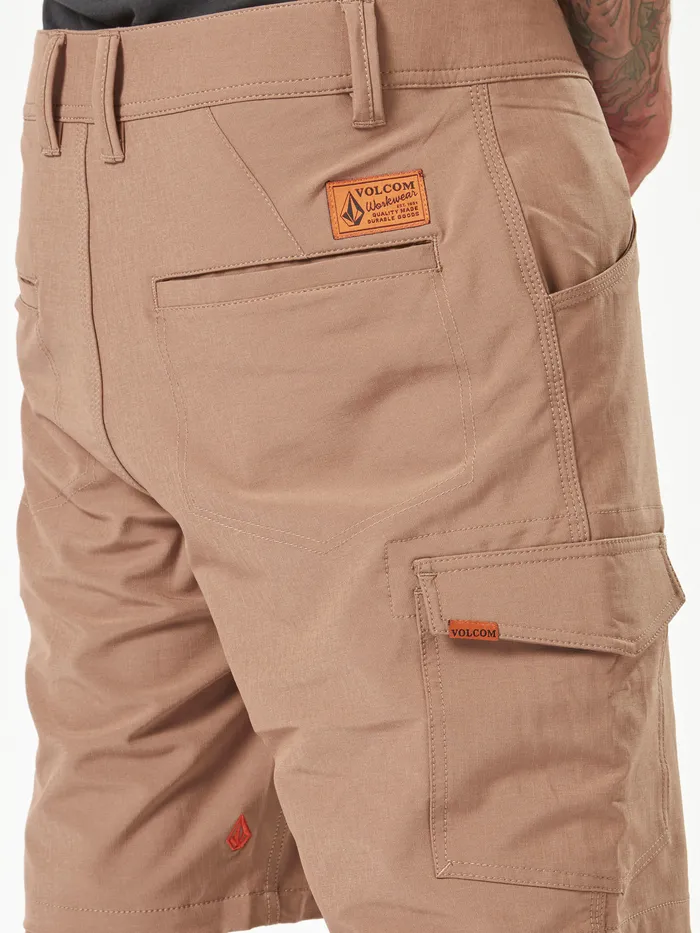 Volcom Shorts Volcom Workwear Slab Hybrid Shorts 8211 Brindle Brindle 8211 Mens