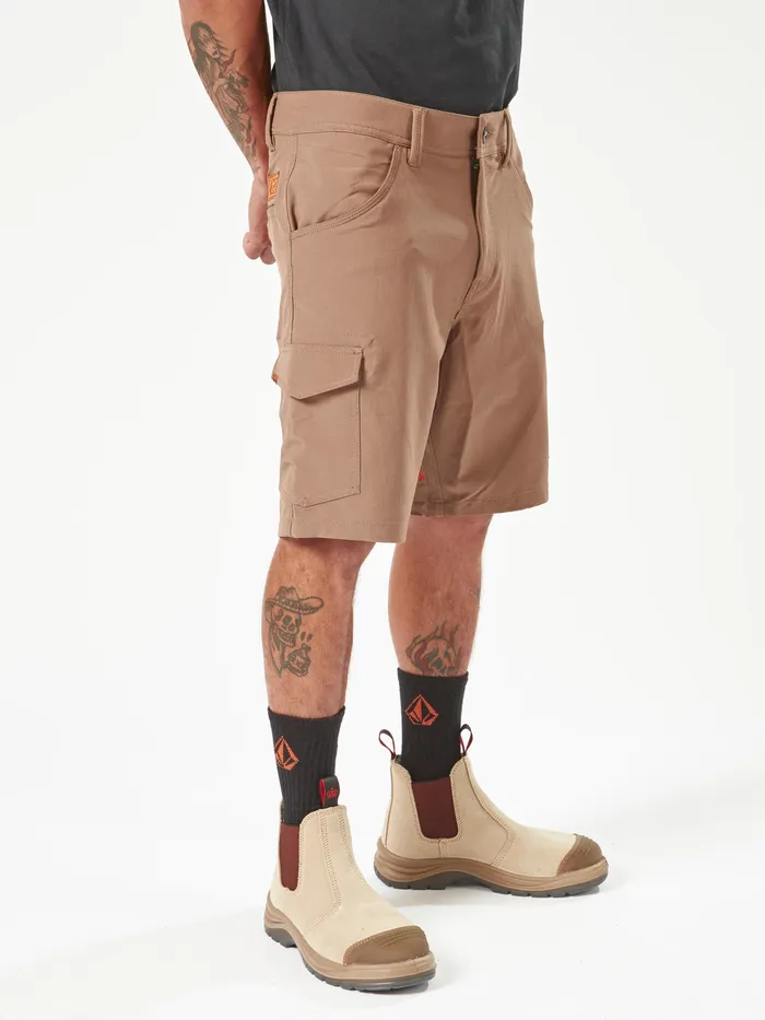 Volcom Shorts Volcom Workwear Slab Hybrid Shorts 8211 Brindle Brindle 8211 Mens