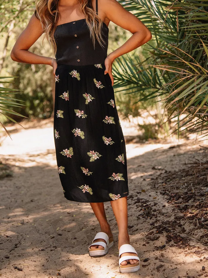 Volcom Skirts Stormy Tropix Skirt 8211 Black Black 8211 Womens