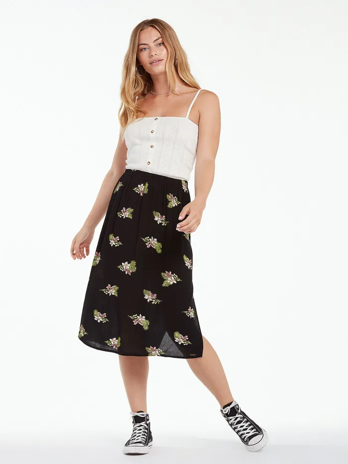 Volcom Skirts Stormy Tropix Skirt 8211 Black Black 8211 Womens