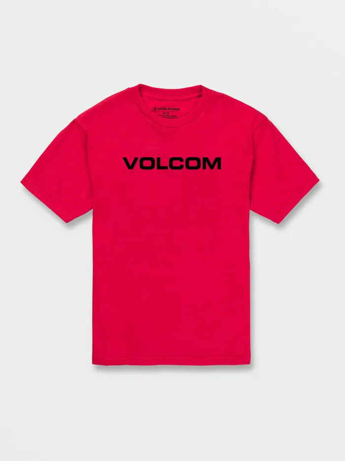 Volcom TShirts and Tanks Big Boys Euro Short Sleeve Tee 8211 Ribbon Red Ribbon Red 8211 Boys Volcom TShirts and Tanks Big Boys Euro Short Sleeve Tee 8211 Ribbon Red Ribbon Red 8211 Boys