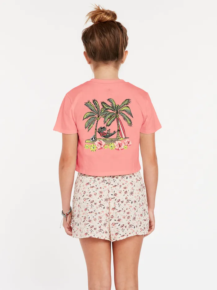 Volcom TShirts and Tanks Girls Pocket Dial Tee 8211 Coral Haze Coral Haze 8211 Girls
