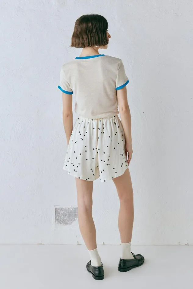 VRG GRL Eliza Linen Shorts Dot Women Sets