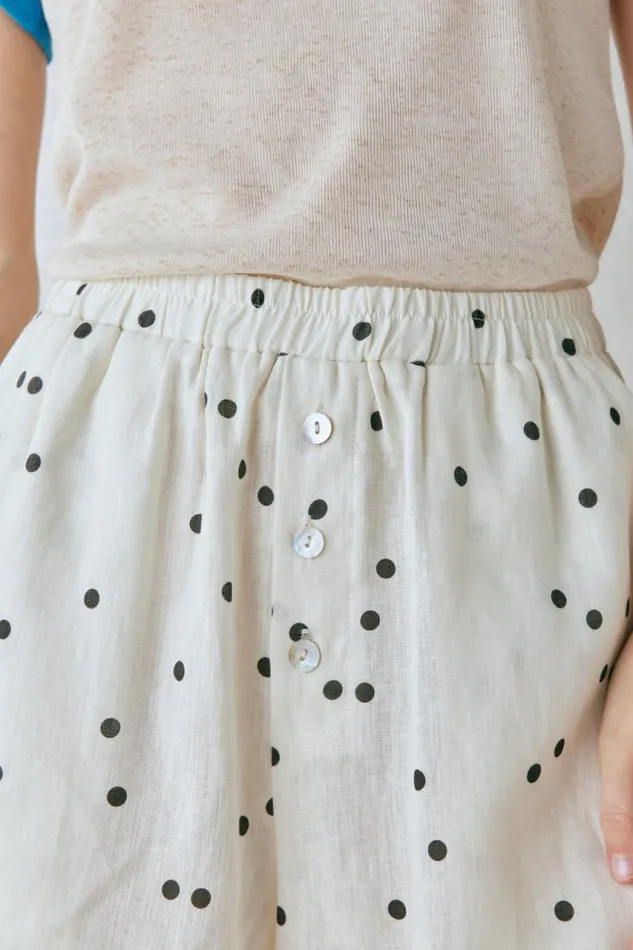 VRG GRL Eliza Linen Shorts Dot Women Sets
