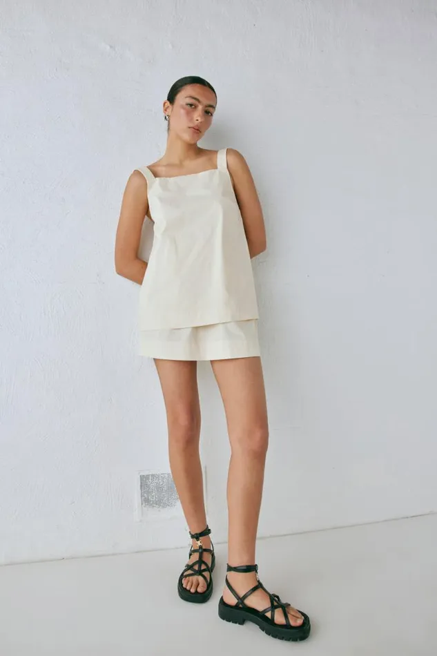 VRG GRL Elka Top Cream Women Sleeveless
