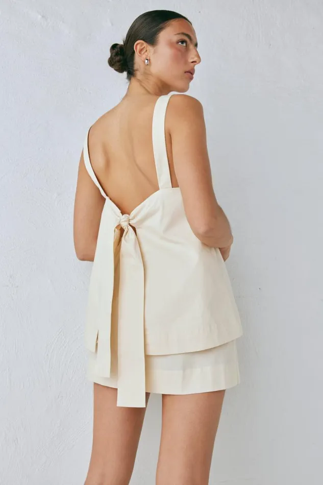 VRG GRL Elka Top Cream Women Sleeveless
