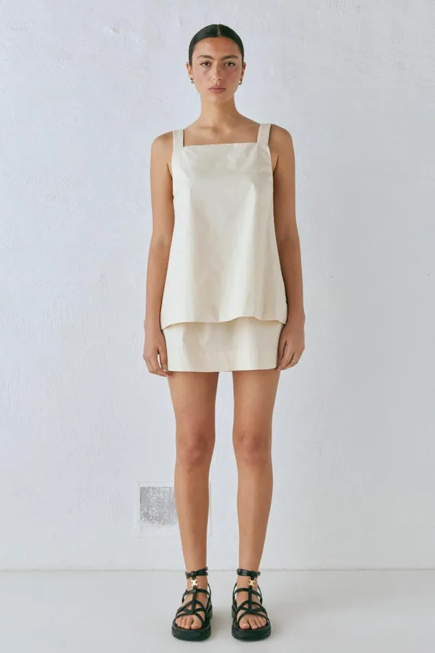 VRG GRL Elka Top Cream Women Sleeveless