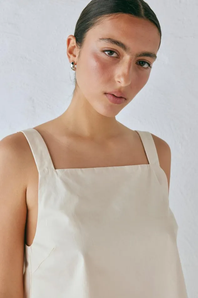VRG GRL Elka Top Cream Women Sleeveless