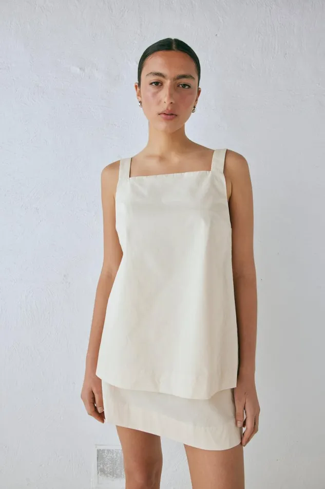 VRG GRL Elka Top Cream Women Sleeveless