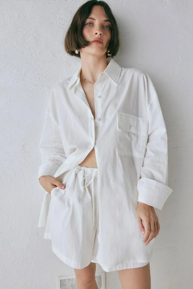 VRG GRL June Shirt White Women Long Sleeve