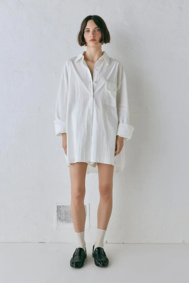 VRG GRL June Shirt White Women Long Sleeve