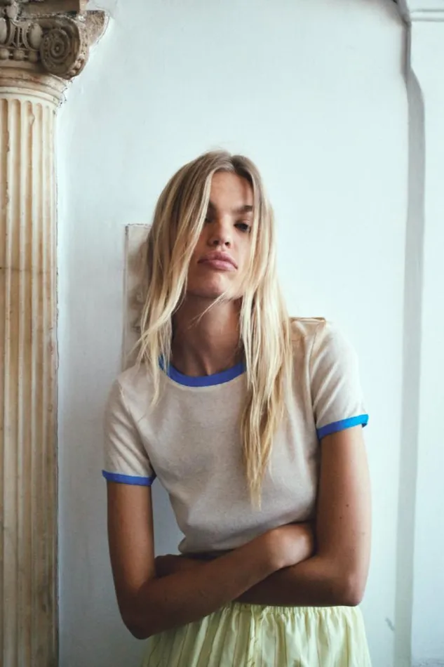 VRG GRL Lane Tee Oatmeal Women Short Sleeve