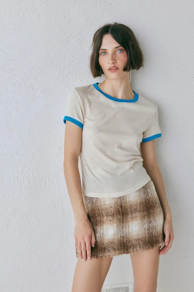 VRG GRL Lane Tee Oatmeal Women Short Sleeve