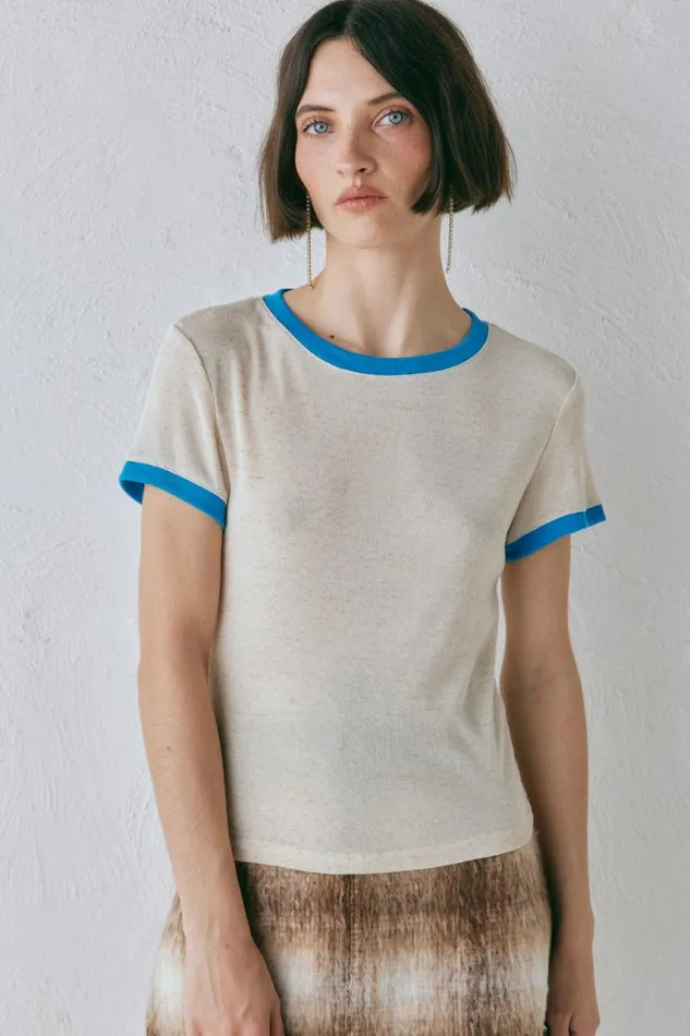 VRG GRL Lane Tee Oatmeal Women Short Sleeve