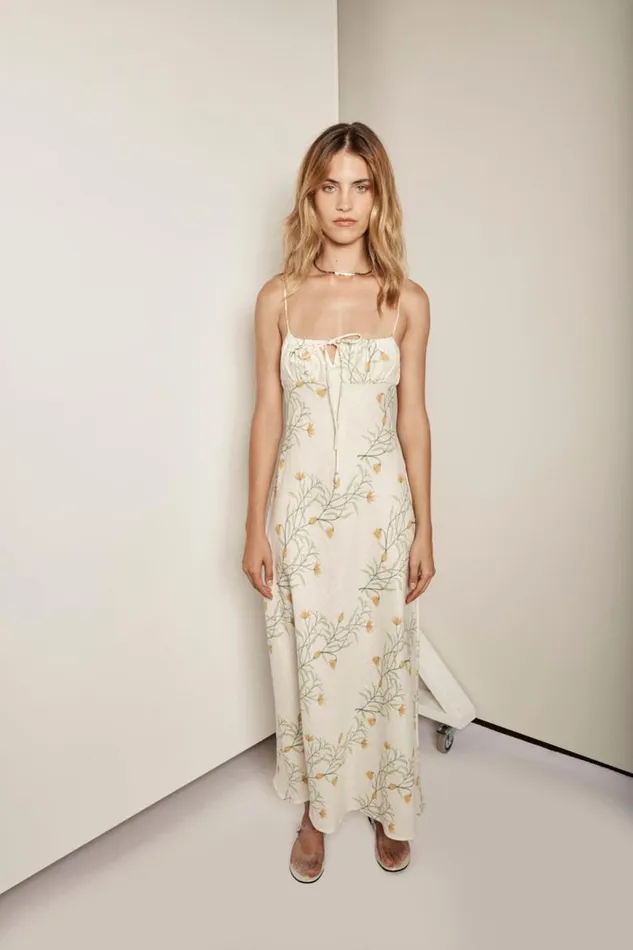 VRG GRL Matilda Linen Bias Cut Maxi Dress Florette Women MidiMaxi Dresses