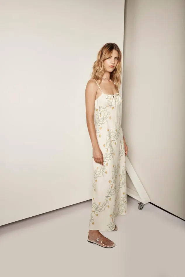 VRG GRL Matilda Linen Bias Cut Maxi Dress Florette Women MidiMaxi Dresses