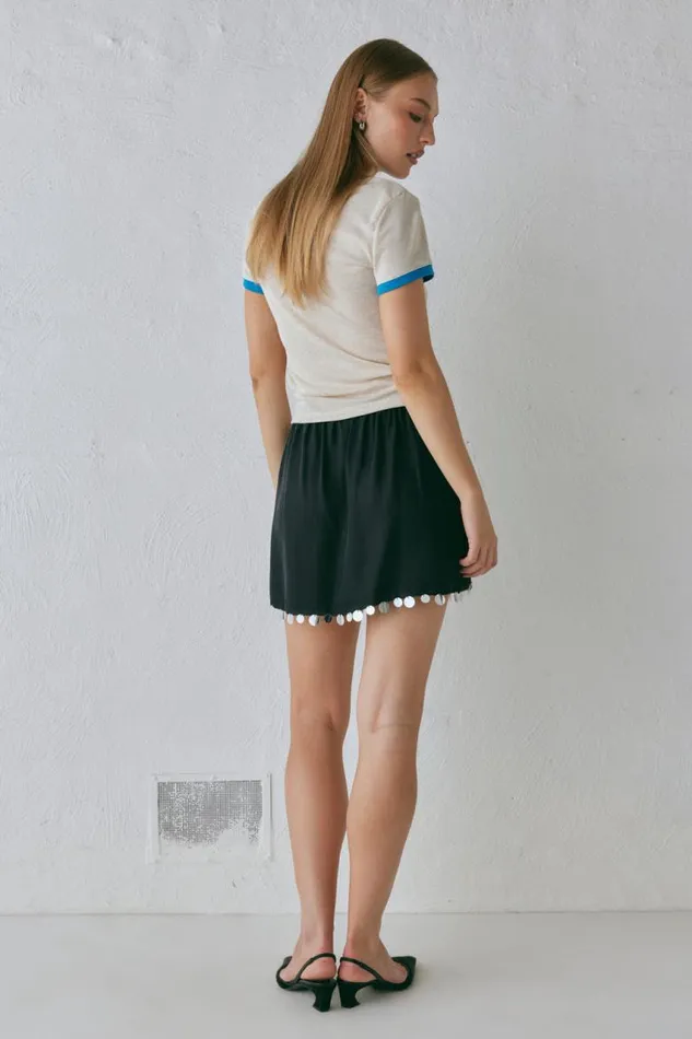 VRG GRL Spritz Mini Skirt Black Women Skirts