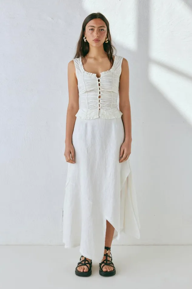 VRG GRL Vida Top White Women Sleeveless