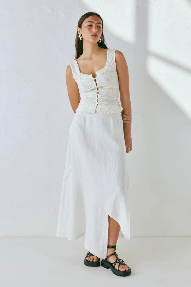 VRG GRL Vida Top White Women Sleeveless