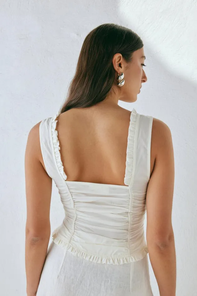 VRG GRL Vida Top White Women Sleeveless