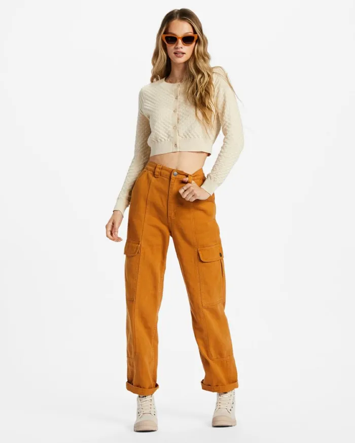 Wall To Wall Denim Cargo Pants Cider Women Billabong Essentials