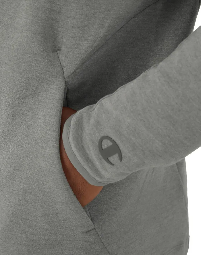 Weekender Hoodie Moisture Wicking Cool Slate Gray Heather Men Champion Hoodies and Sweatshirts