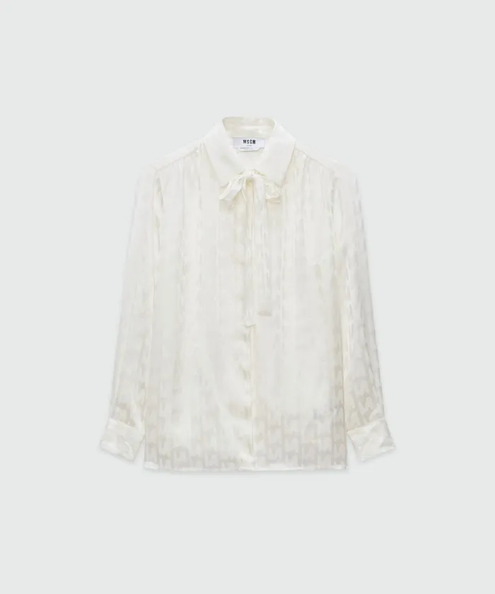 White Satin 034Themwave034 Shirt Women MSGM Tops And Shirts