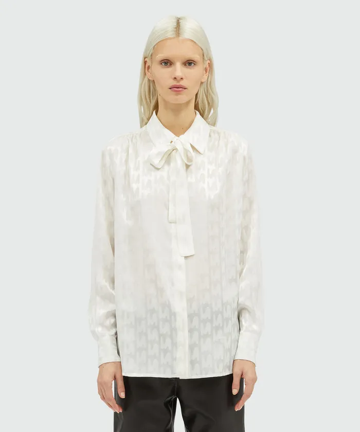 White Satin 034Themwave034 Shirt Women MSGM Tops And Shirts