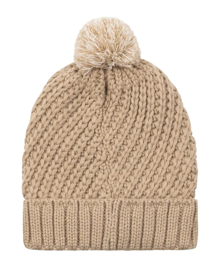 Women039S Twist Chunky Rib Cuff Beanie Country Walnut Women Champion Hats