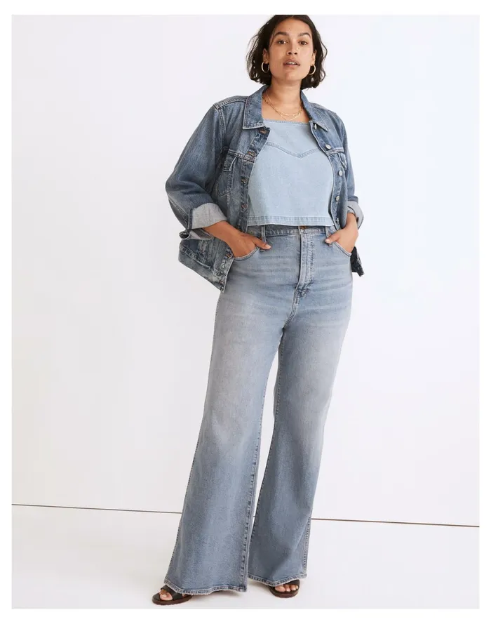 Women 11034 High Rise Flare Jeans In Caine Wash Caine Wash Madewell Jeans
