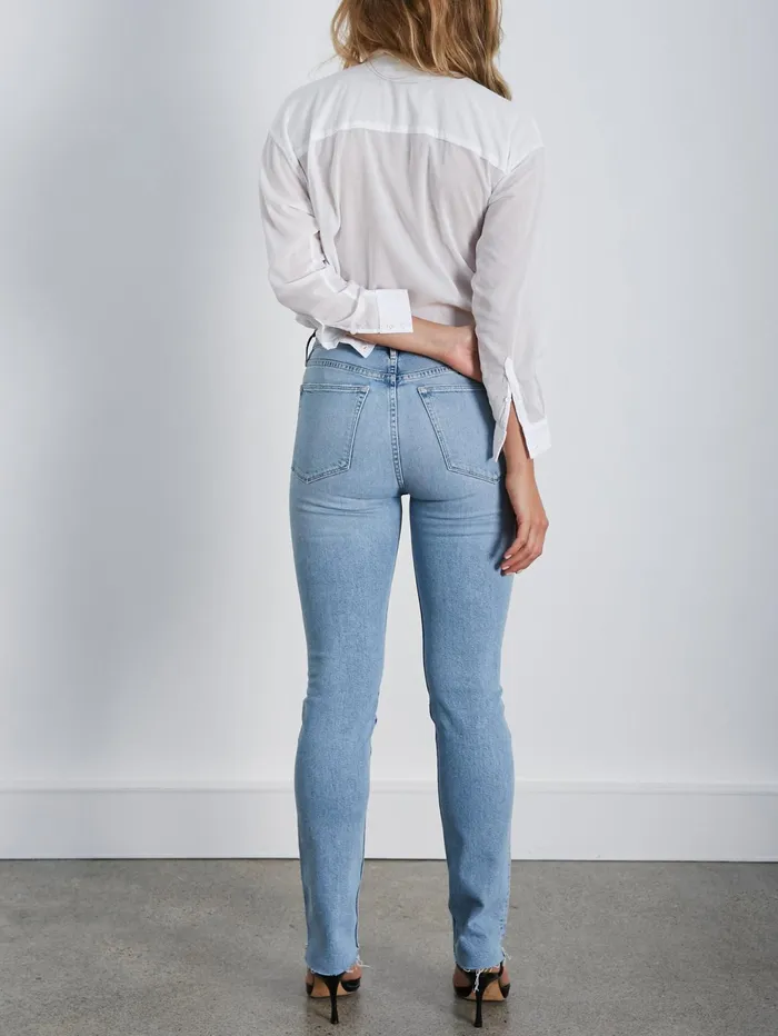 Women 32151 8211 DIY Straight Jeans In Light Blue The UNDONE Denim