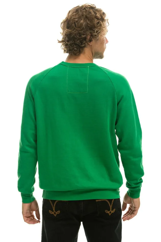 Women 5 STRIPE CREW SWEATSHIRT 8211 KELLY GREEN YELLOW PURPLE Aviator Nation UnisexCrewSweatshirt Women 5 STRIPE CREW SWEATSHIRT 8211 KELLY GREEN YELLOW PURPLE Aviator Nation UnisexCrewSweatshirt