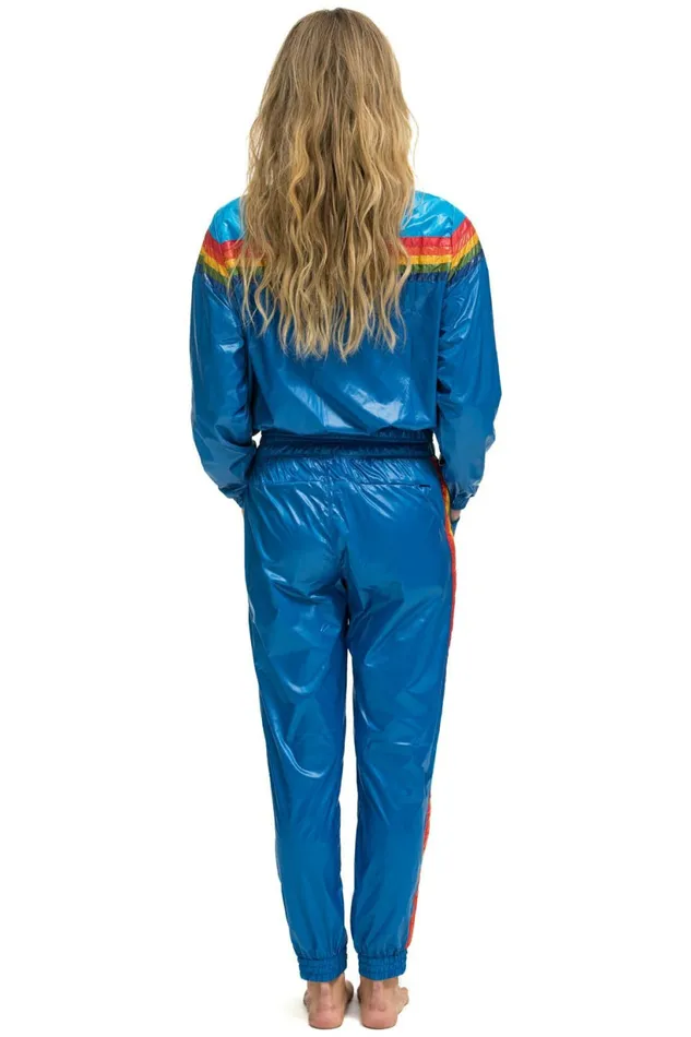Women 5 STRIPE HI RISE WIND PANT 8211 SNORKEL BLUE Aviator Nation Sweatpants Women 5 STRIPE HI RISE WIND PANT 8211 SNORKEL BLUE Aviator Nation Sweatpants
