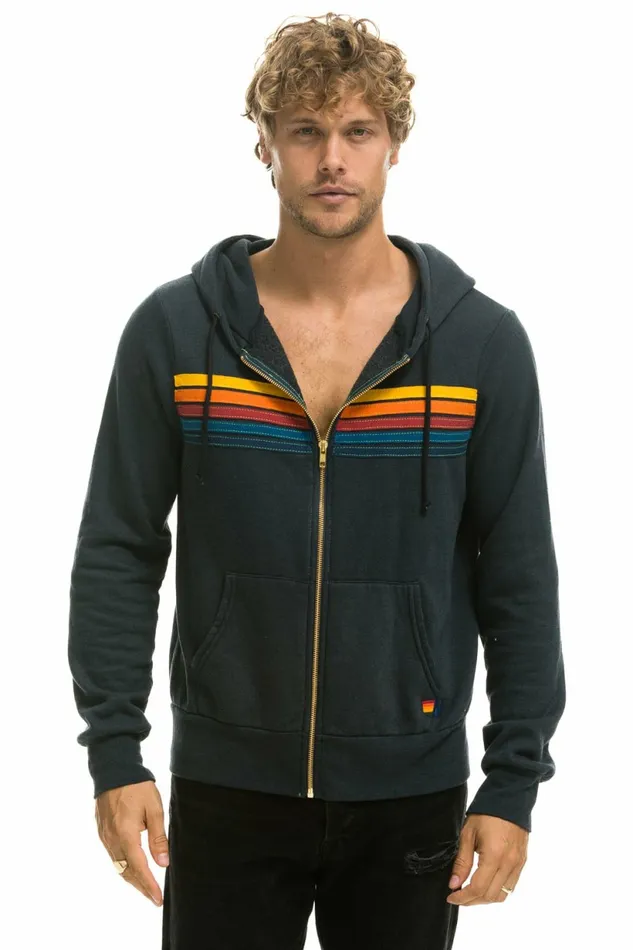 Women 5 STRIPE HOODIE 8211 CHARCOAL Aviator Nation Hoodies Women 5 STRIPE HOODIE 8211 CHARCOAL Aviator Nation Hoodies