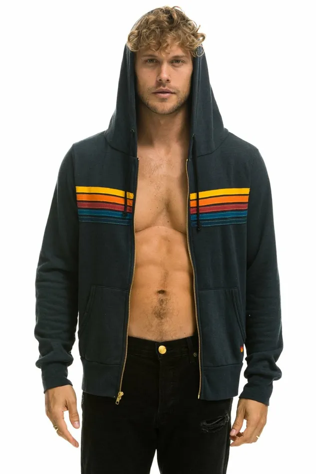 Women 5 STRIPE HOODIE 8211 CHARCOAL Aviator Nation Hoodies Women 5 STRIPE HOODIE 8211 CHARCOAL Aviator Nation Hoodies